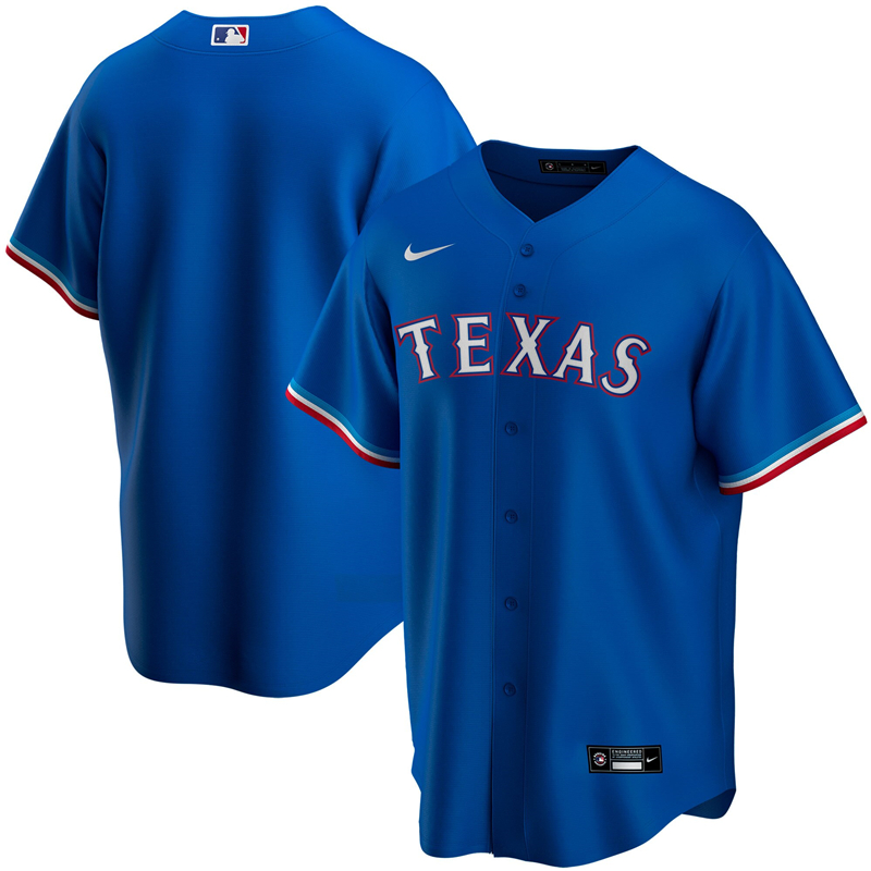 MLB Youth Texas Rangers Nike Royal Alternate 2020 Replica Team Jersey